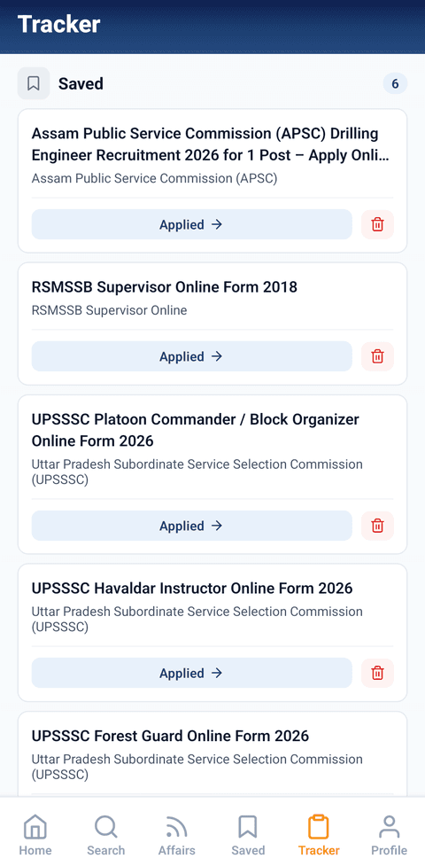 RozgarBell app — Application tracker